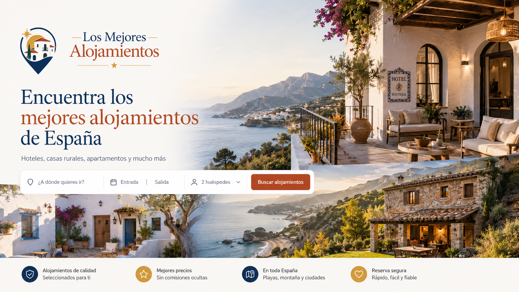 Terrazas, casas rurales y alojamientos turísticos en España